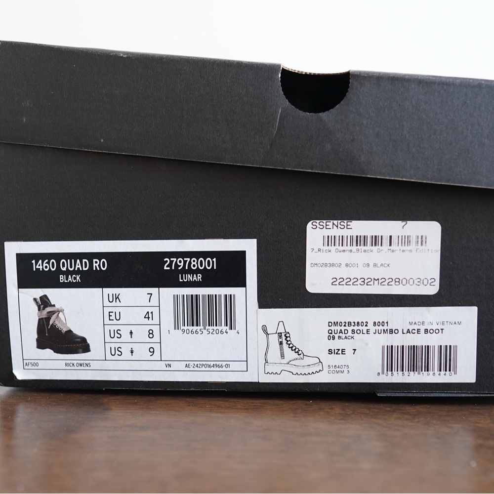 Dr. Martens x Rick Owens DRKSHDW 1460 Quad Jumbo Lace Boots - Picture 10 of 12